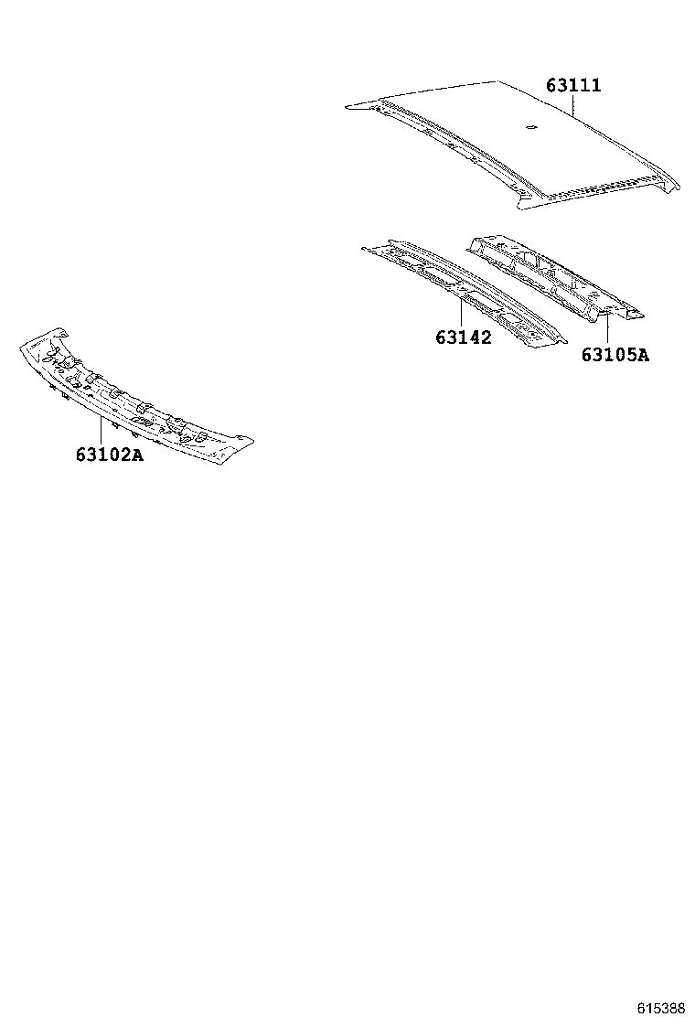 63111-48280 PANEL, ROOF product image