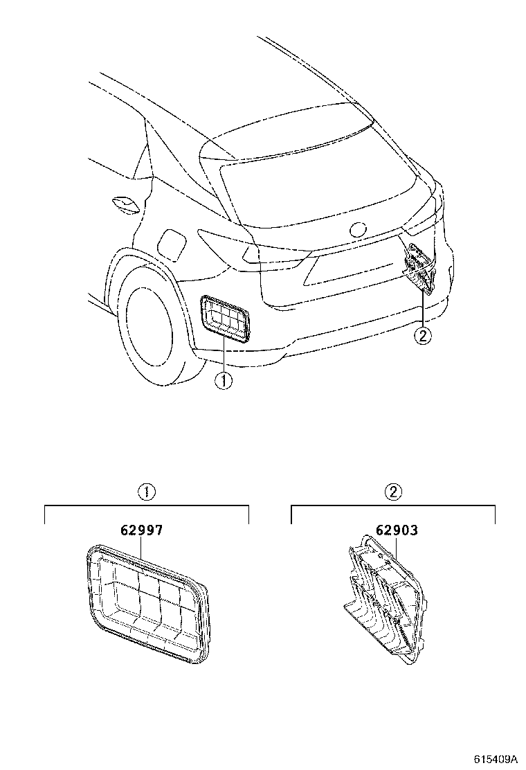 Toyota 62904-0E050 DUCT SUB-ASSY, QUARTER VENTILATOR, RH