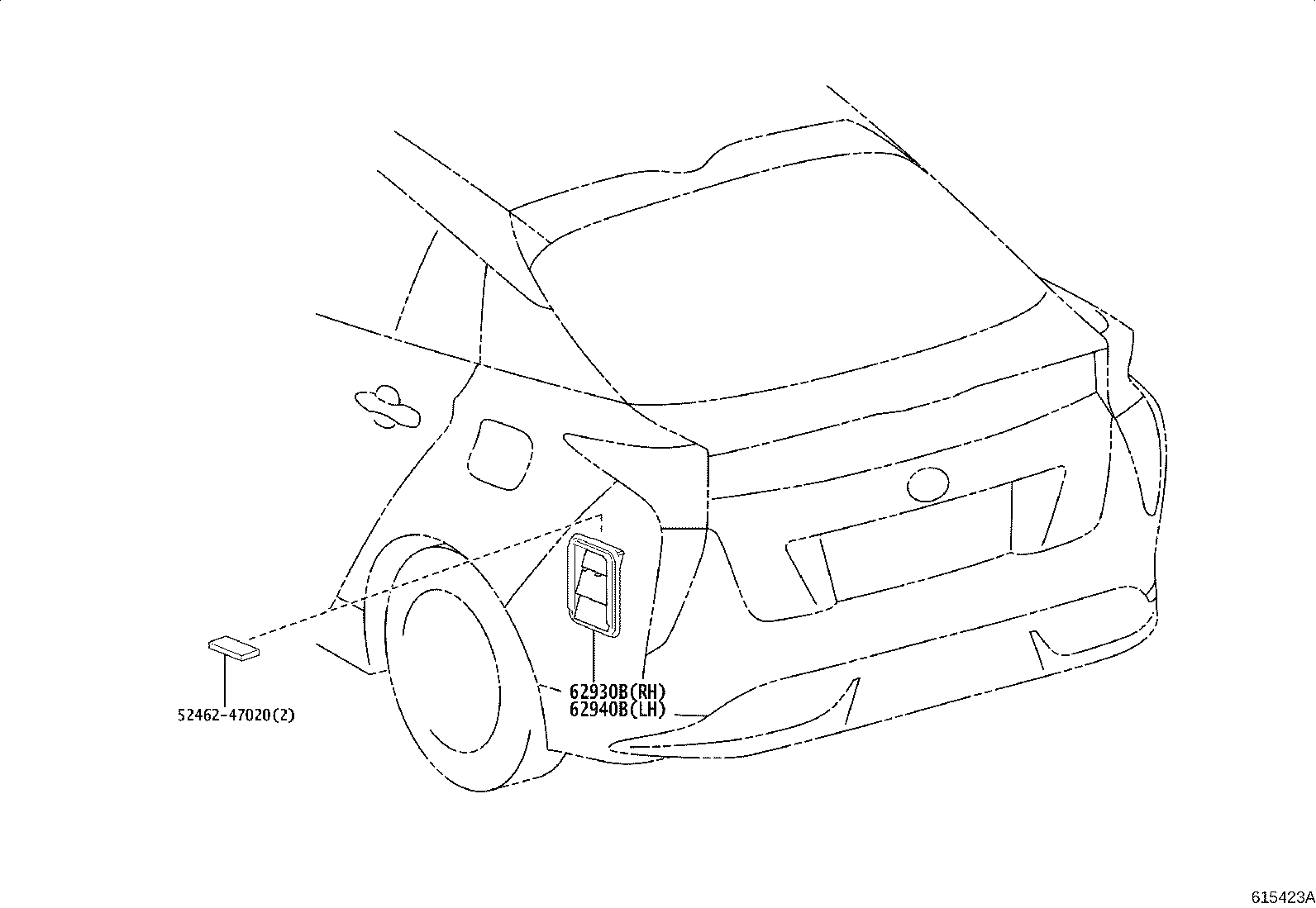 Toyota 62940-47010 DUCT ASSY, QUARTER VENT, RH