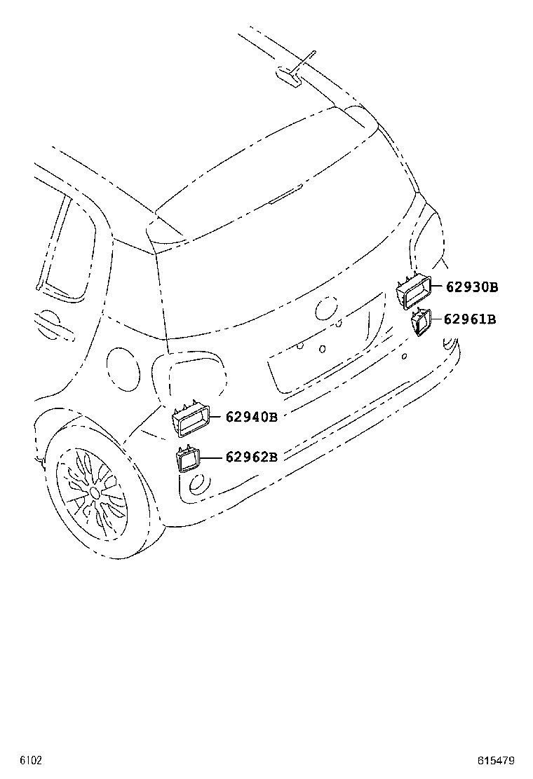 62930-B2031 DUCT ASSY, QUARTER VENT, RH product image