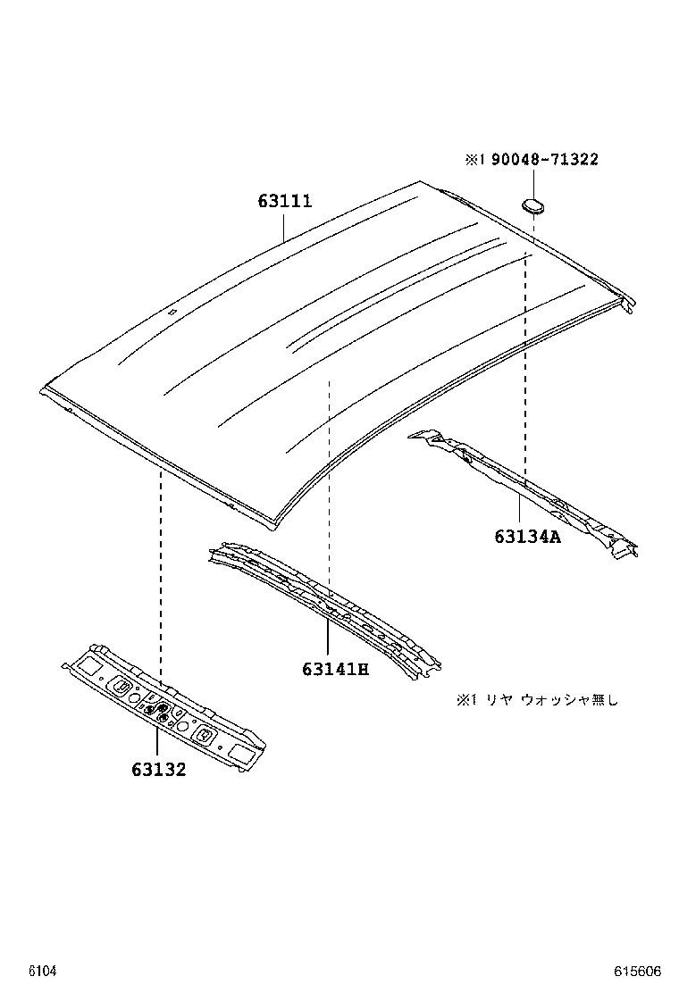 63111-B2400 PANEL, ROOF product image