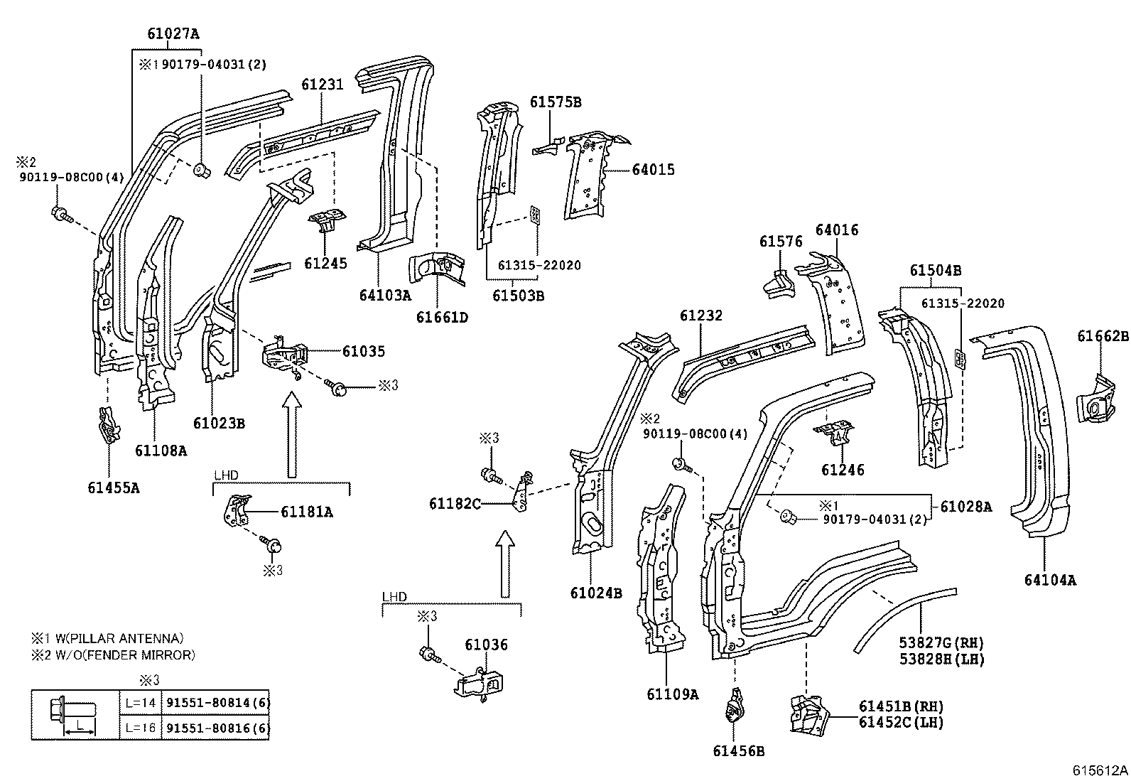 61131-37071 PILLAR SUB-ASSY, FRONT BODY, OUTER RH product image