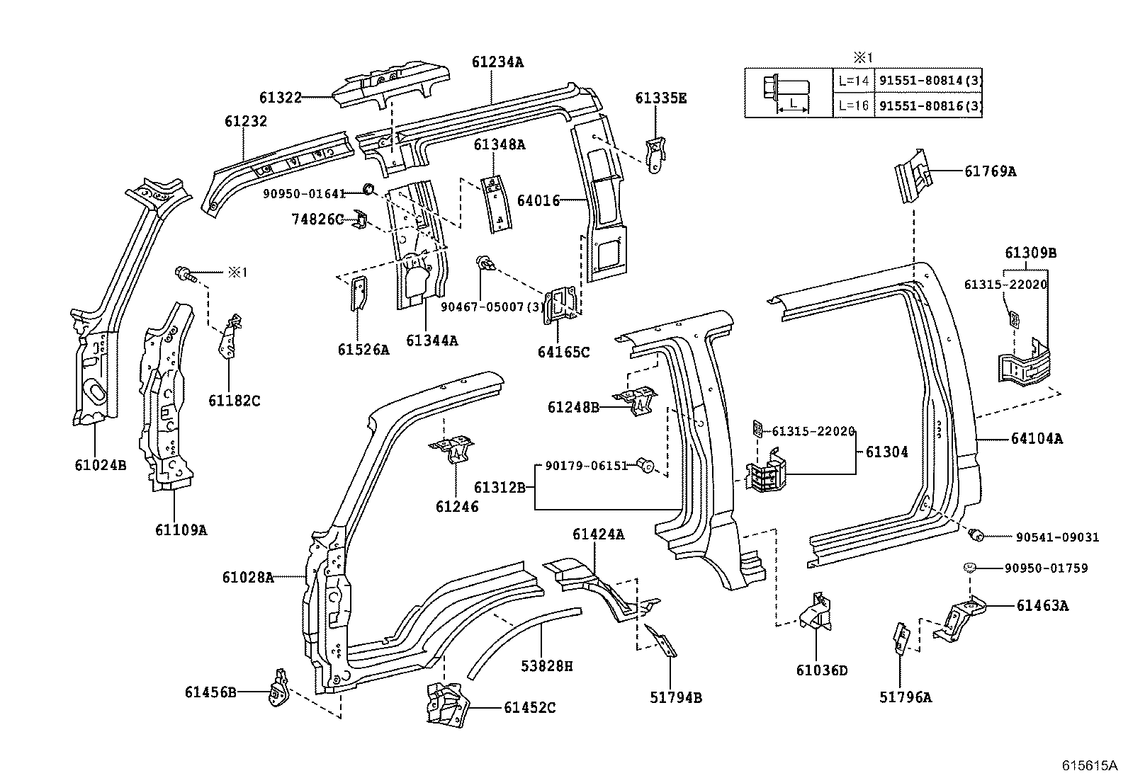 61131-37101 PILLAR SUB-ASSY, FRONT BODY, OUTER RH product image