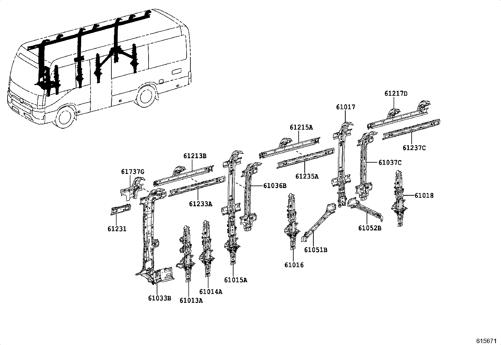 52133-36020 BRACKET, FRONT BUMPER, RH product image