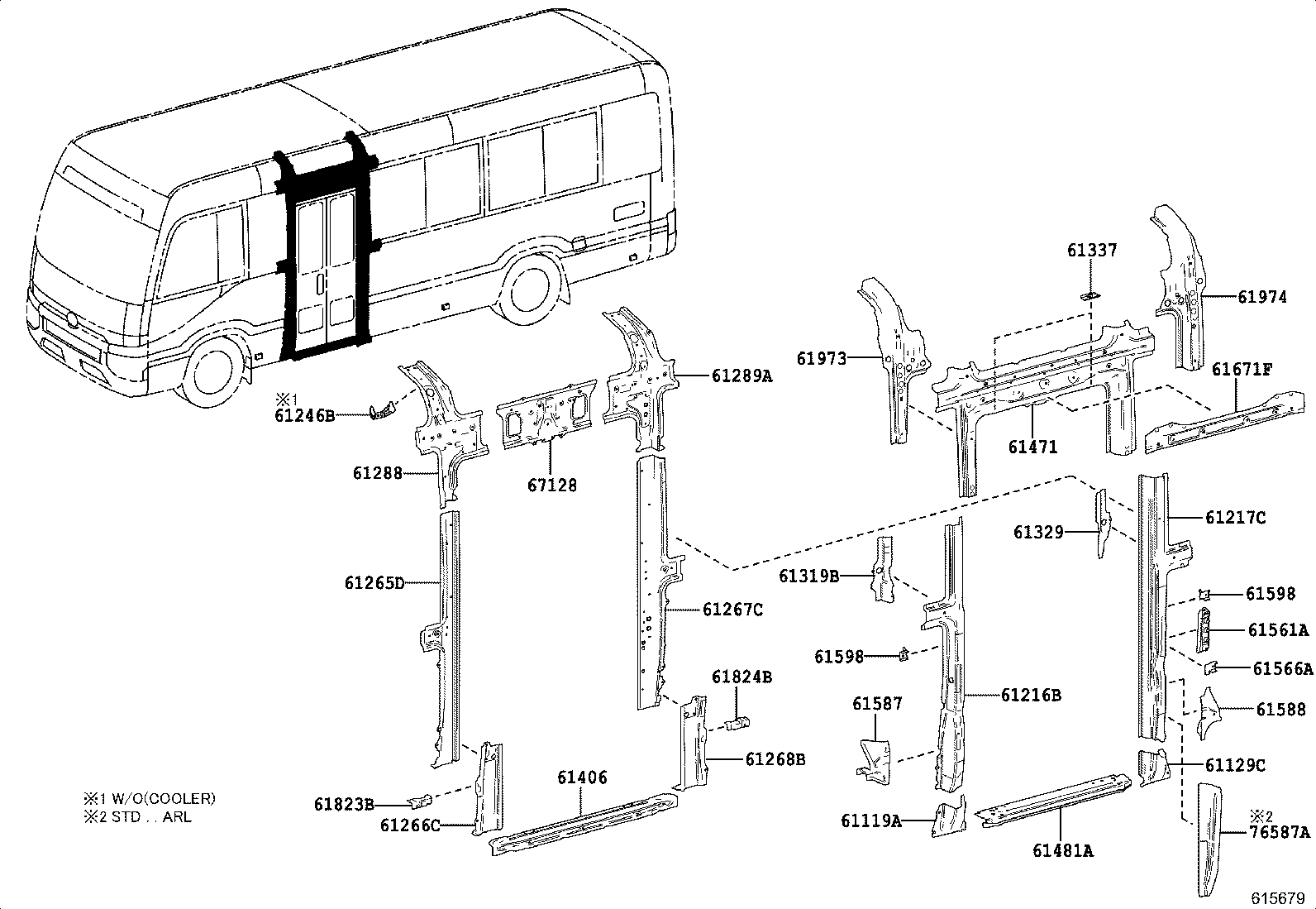52133-36020 BRACKET, FRONT BUMPER, RH product image