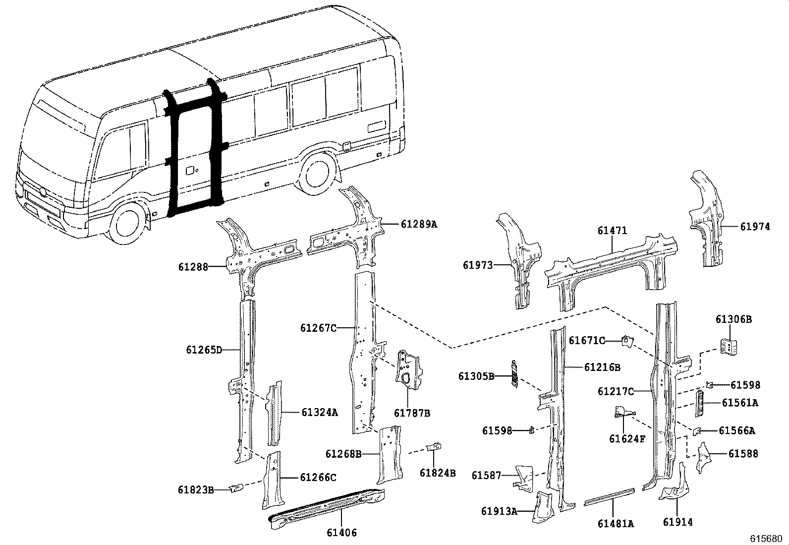52133-36020 BRACKET, FRONT BUMPER, RH product image