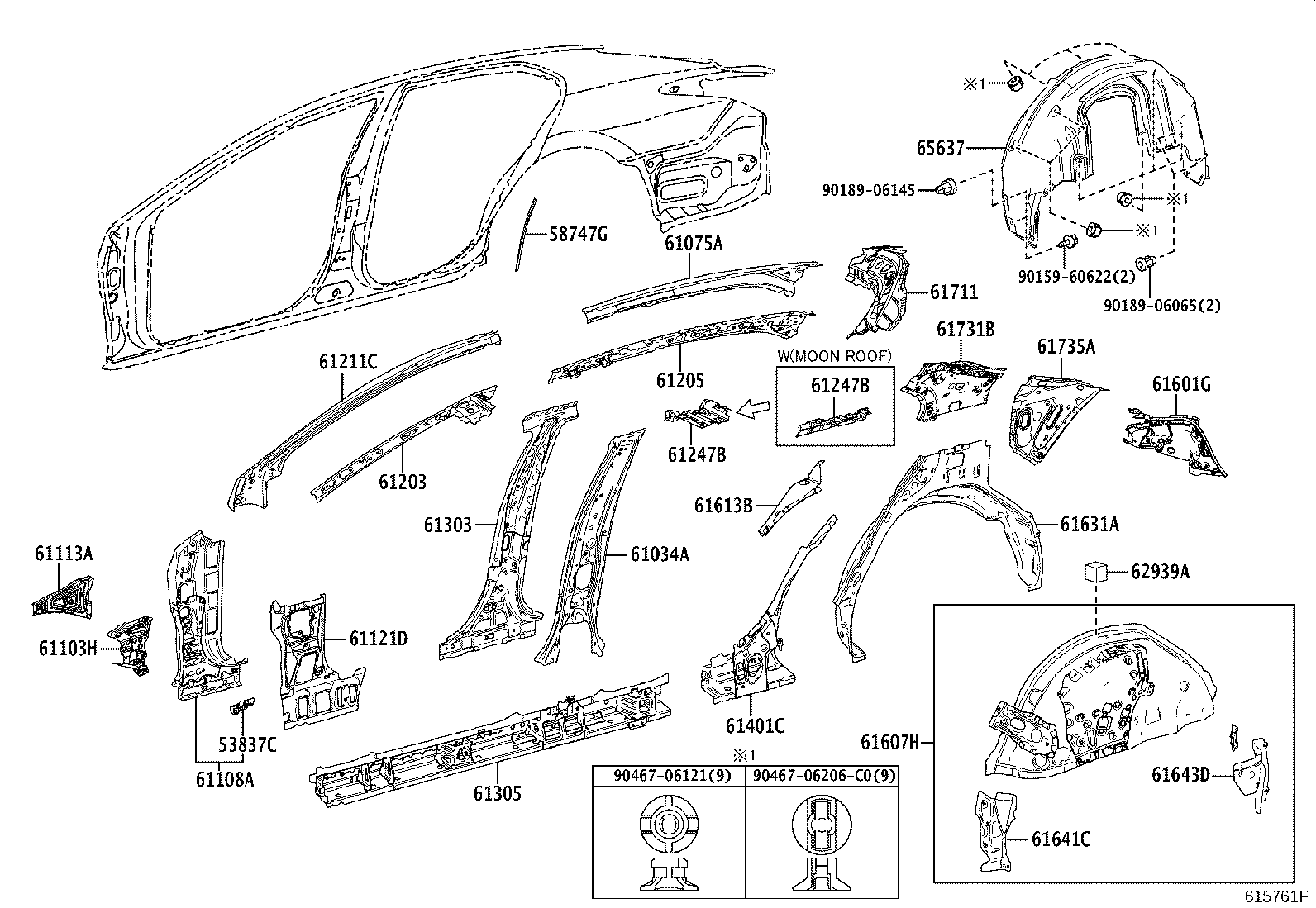 Toyota 61602-33260 PANEL, QUARTER, LH