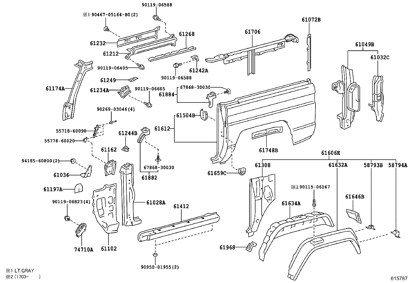61631-60091 PANEL, QUARTER WHEEL HOUSE, OUTER RH product image