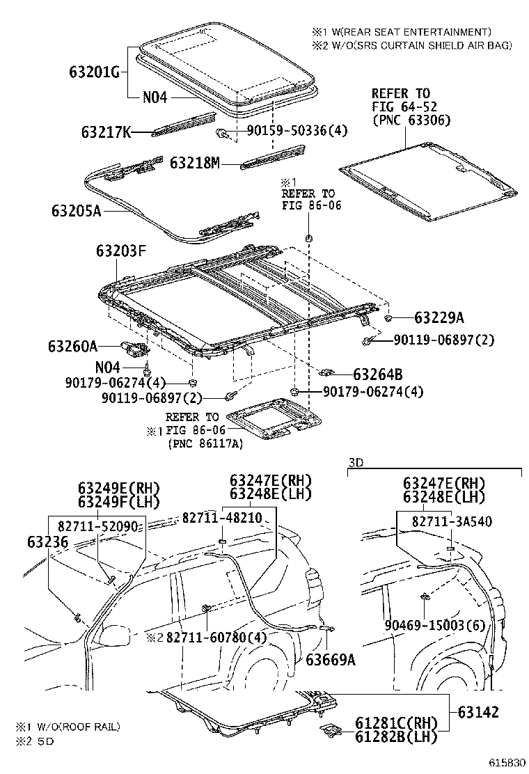 63203-60111 HOUSING SUB-ASSY, SLIDING ROOF product image