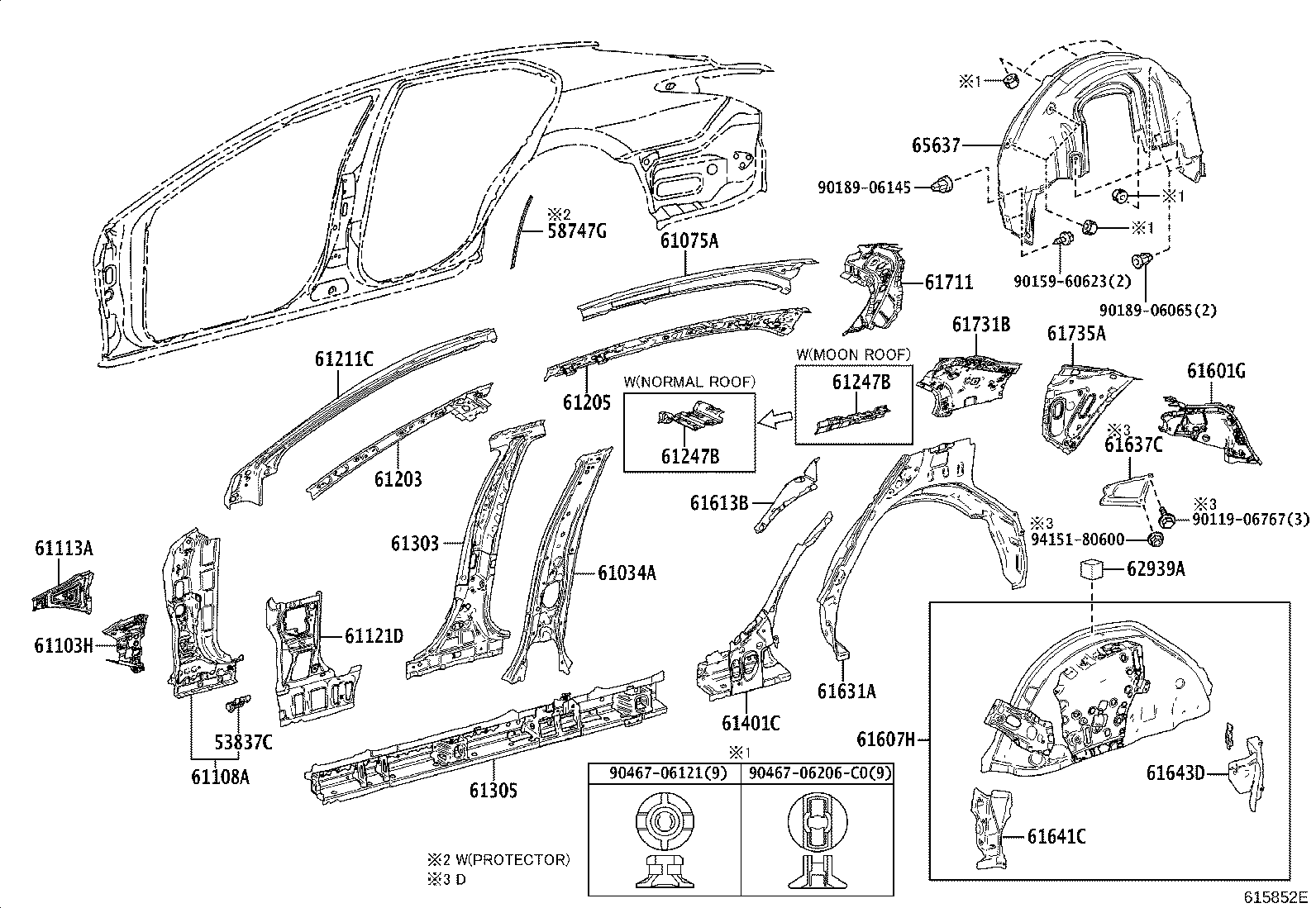 61601-06370 PANEL, QUARTER, RH product image