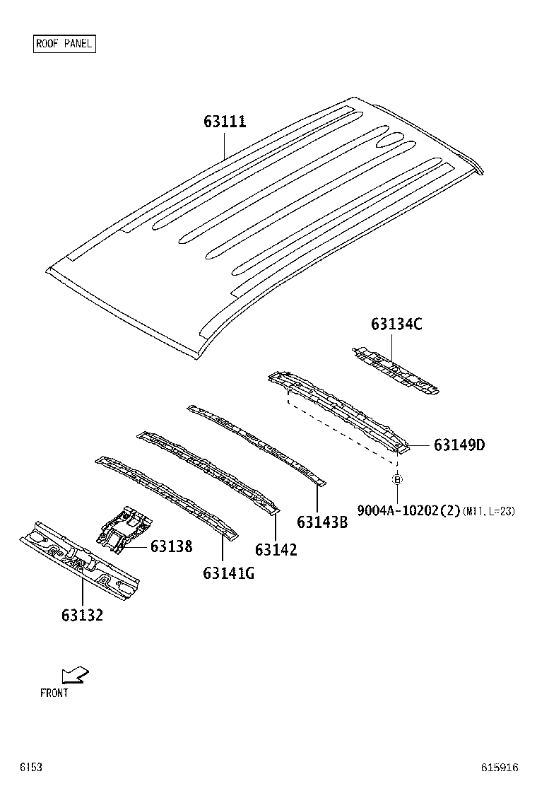 90044-67517 CLIP, ROOF RACK product image