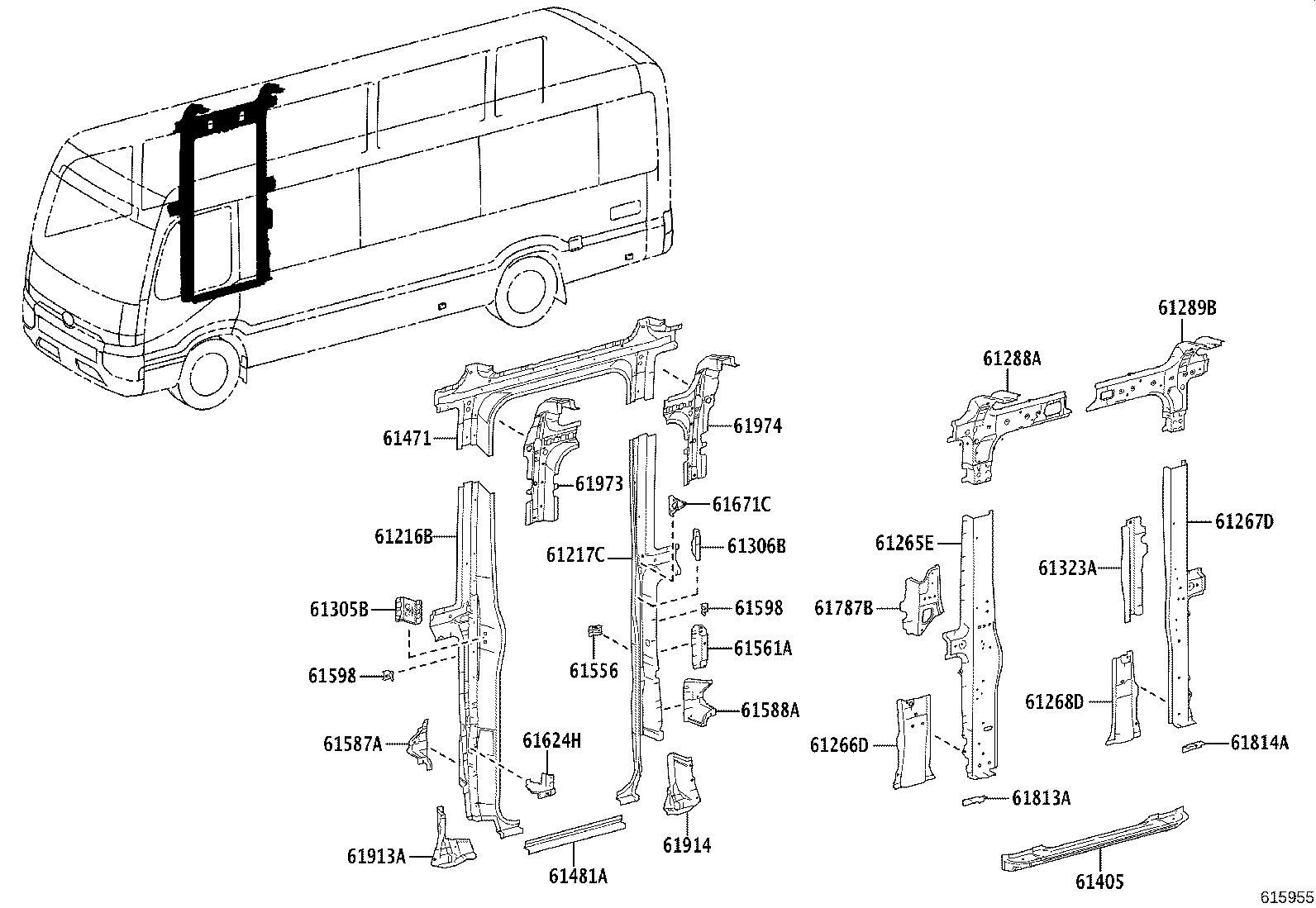 52133-36020 BRACKET, FRONT BUMPER, RH product image