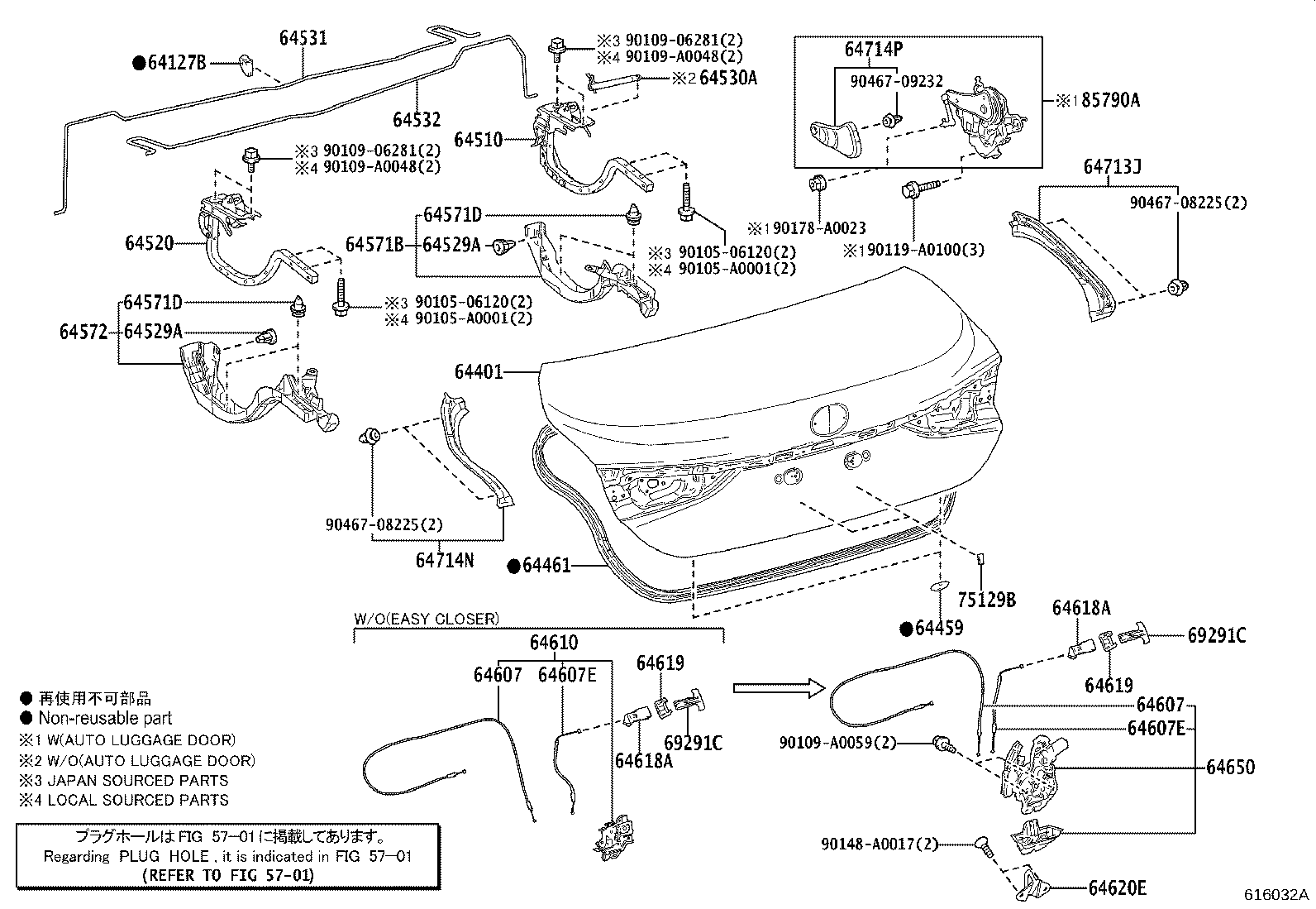 Toyota 64401-06F90 PANEL SUB-ASSY, LUGGAGE COMPARTMENT DOOR