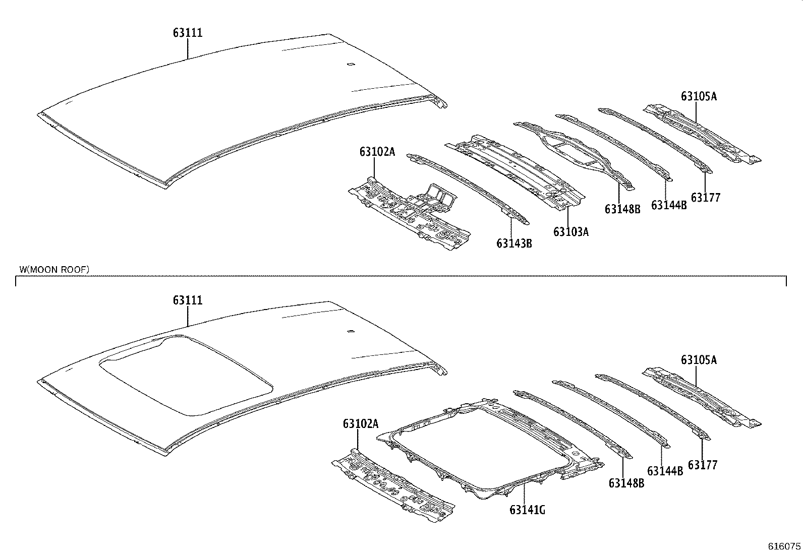 63201-76040 GLASS SUB-ASSY, SLIDING ROOF product image