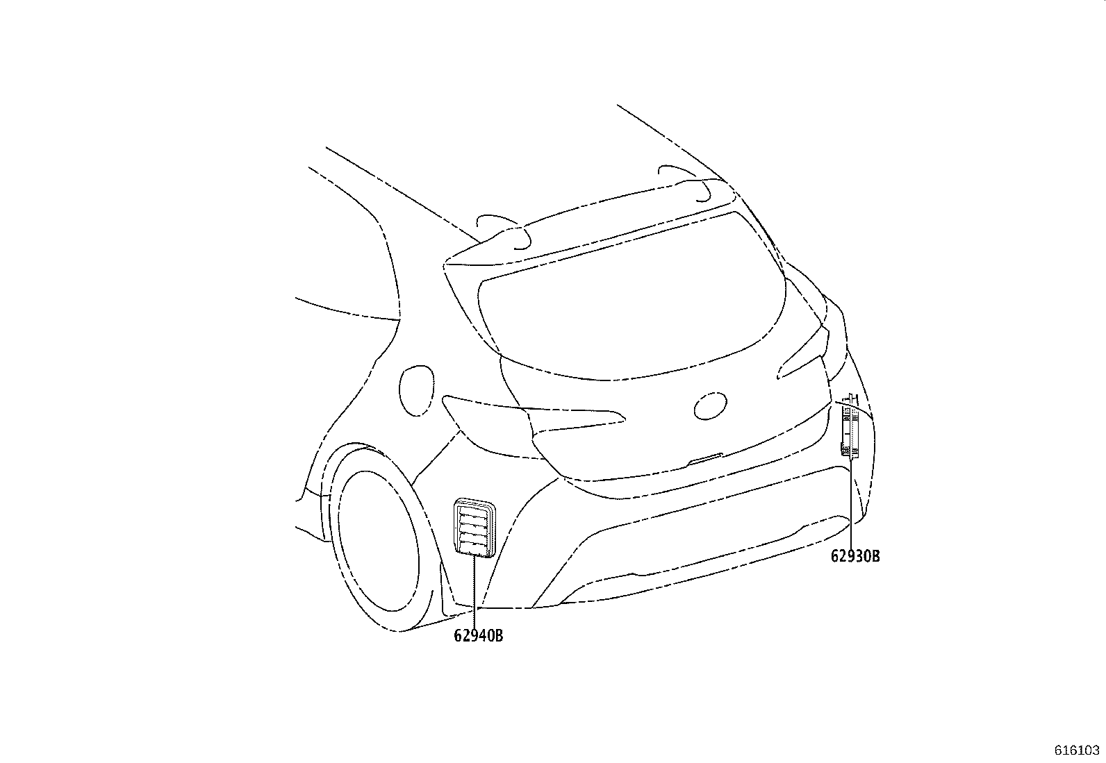 62960-02010 DUCT ASSY, QUARTER VENT, NO.2 LH product image