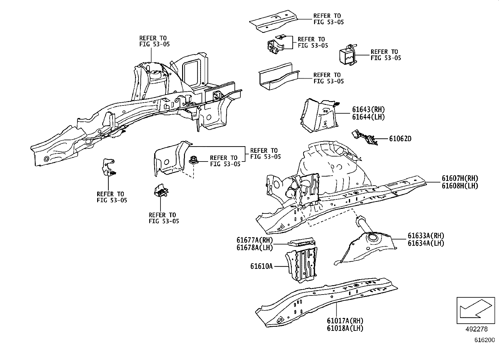 61607-WAA01 PANEL, QUARTER WHEEL HOUSE, OUTER RH product image