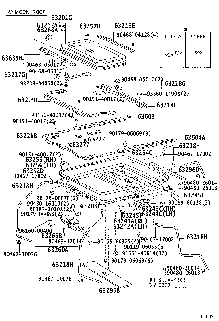63241-60020 BRACKET, SLIDING ROOF HOUSING FRONT MOUNTING, RH product image