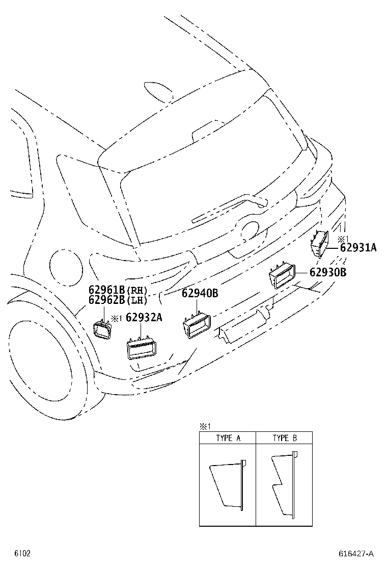 62930-B1031 DUCT, QUARTER VENT, RH product image