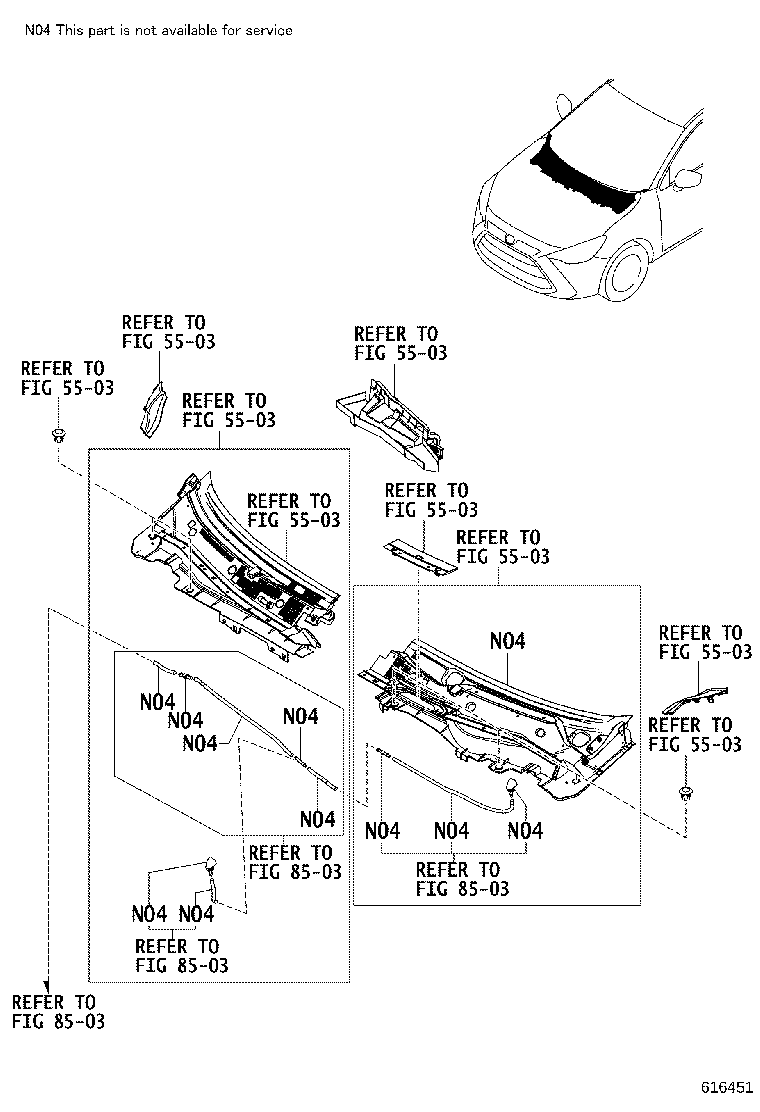 62940-WB002 DUCT ASSY, QUARTER VENT, RH product image