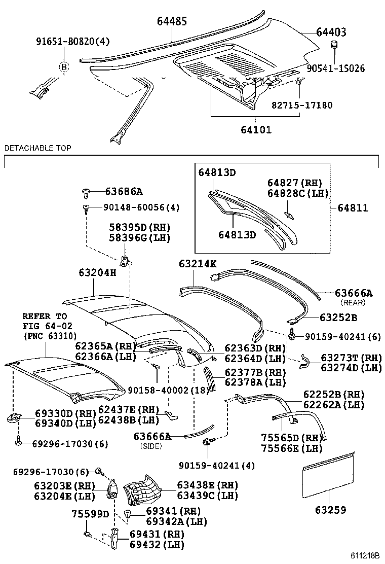 Toyota 64407-17050 SUPPORT SUB-ASSY, ENGINE HOOD
