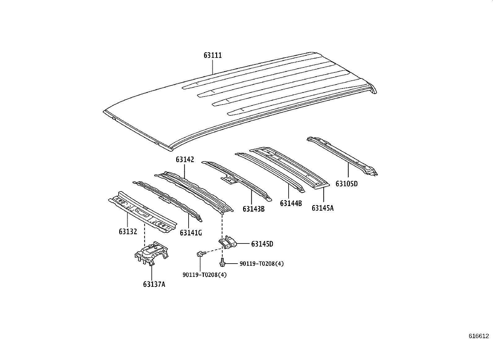 63137-KK030 BRACKET, DOME LAMP, NO.1 product image