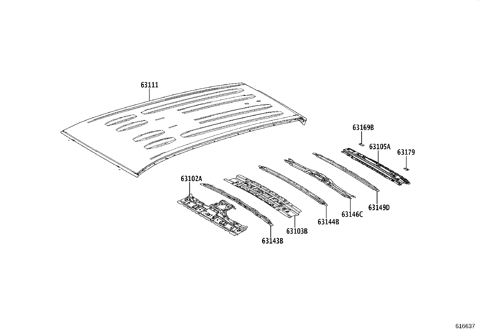 63200-42162-C1 HOUSING ASSY, SUN ROOF product image