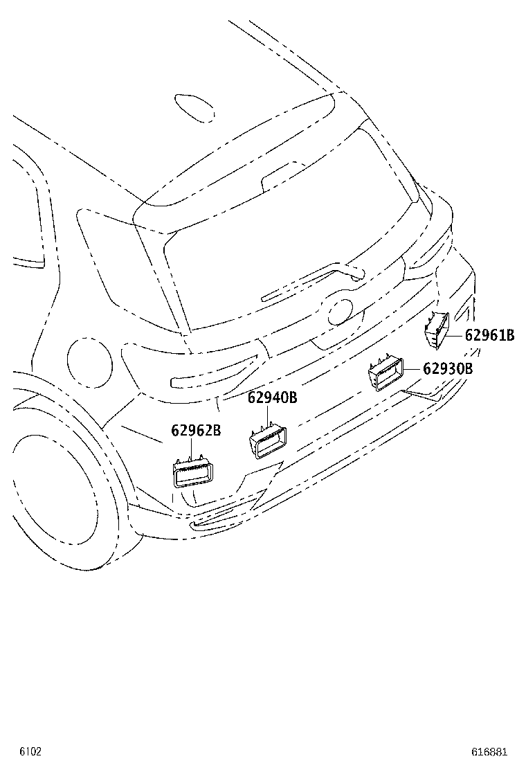 62930-BZ151 DUCT, QUARTER VENT, NO.2 RH product image