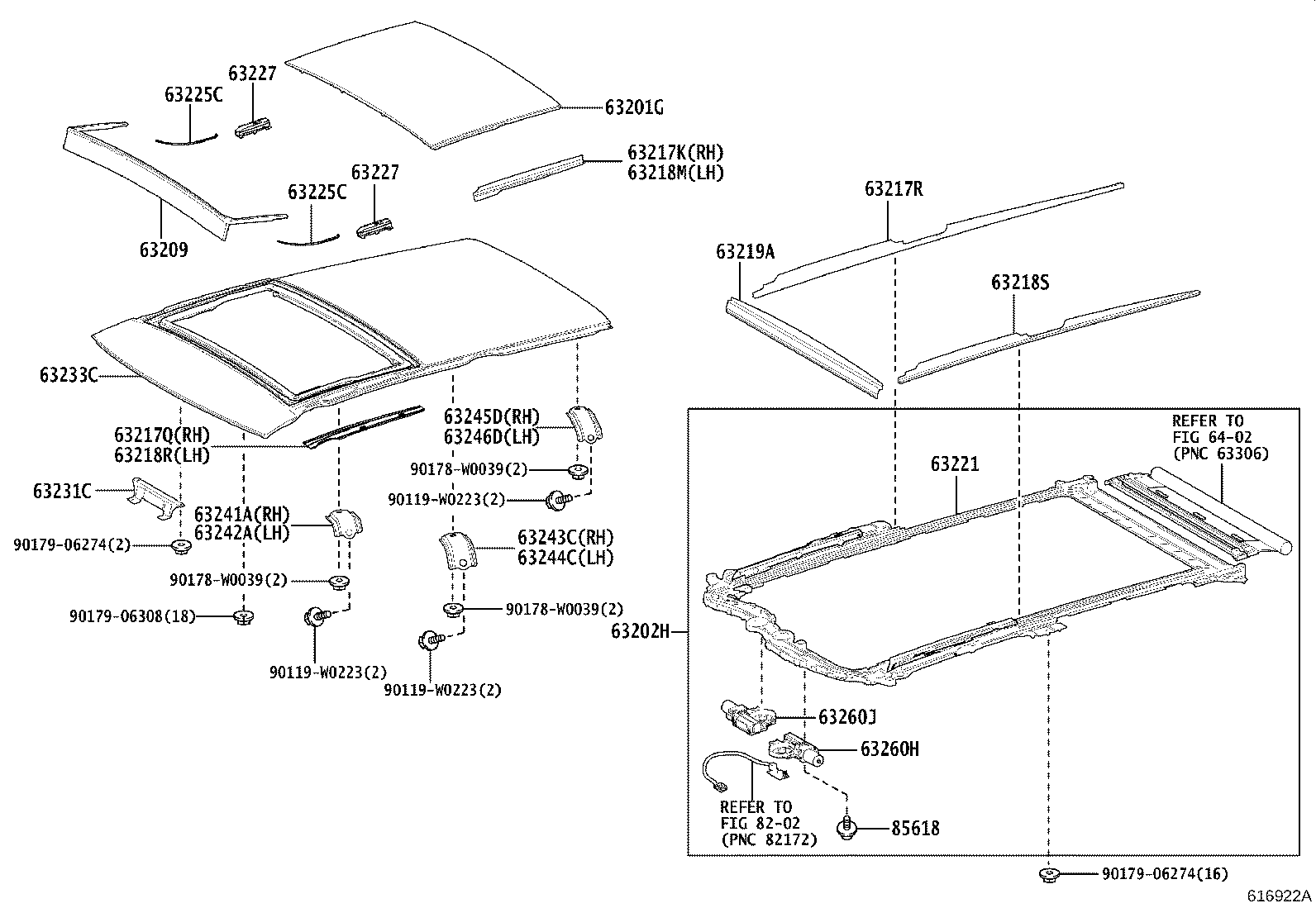 63111-02670 PANEL, ROOF product image