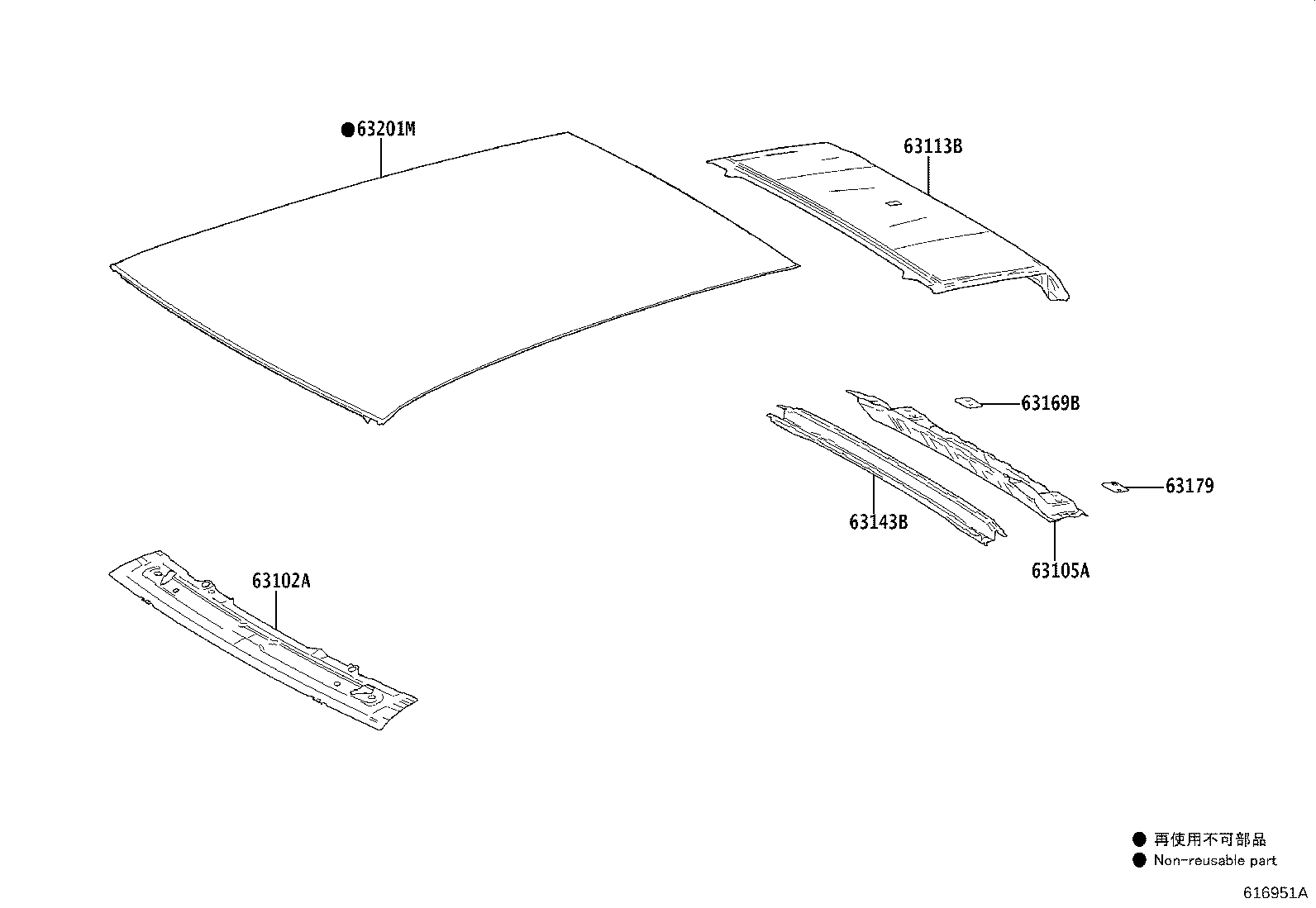 63111-K2020 PANEL, ROOF product image