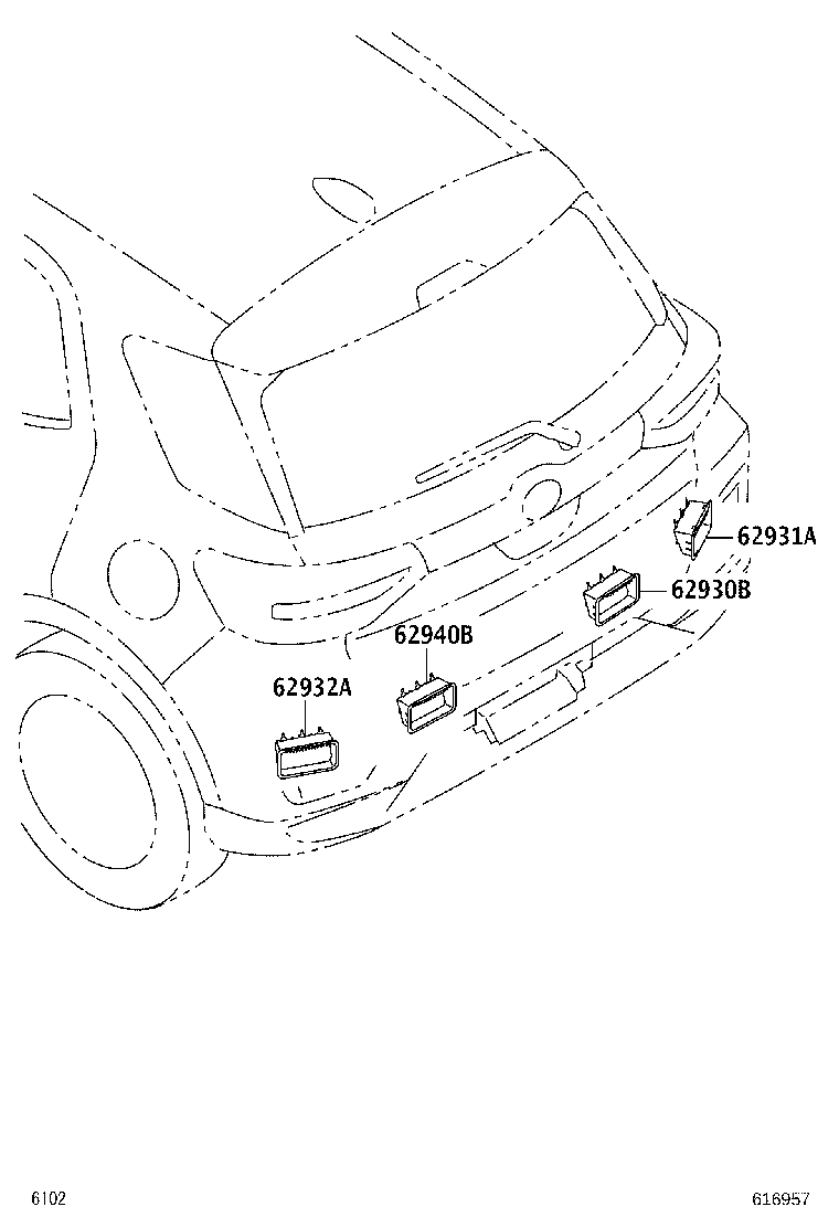 62930-B1031 DUCT, QUARTER VENT, RH product image