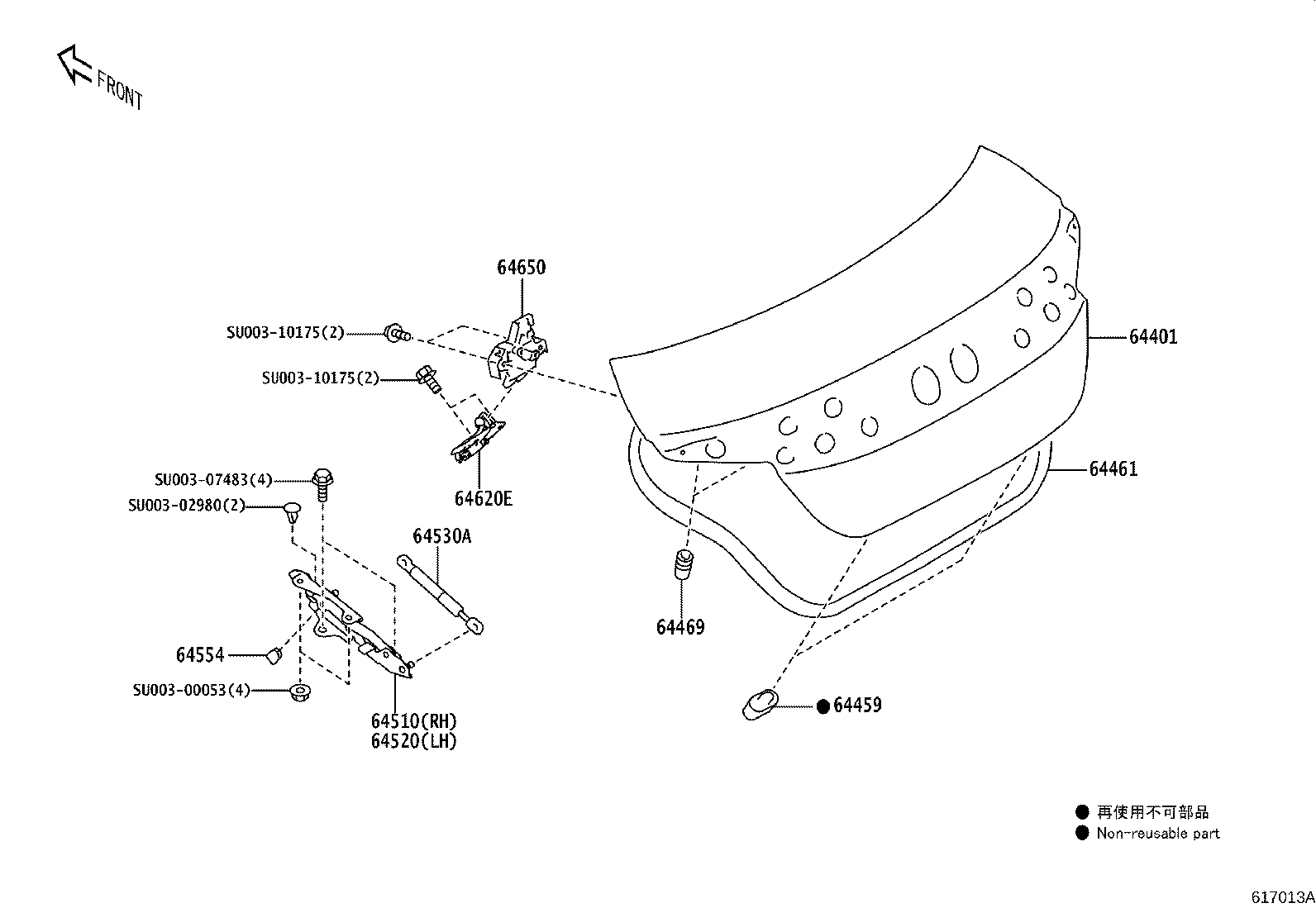 Toyota SU003-10877 PANEL SUB-ASSY, LUGGAGE COMPARTMENT DOOR