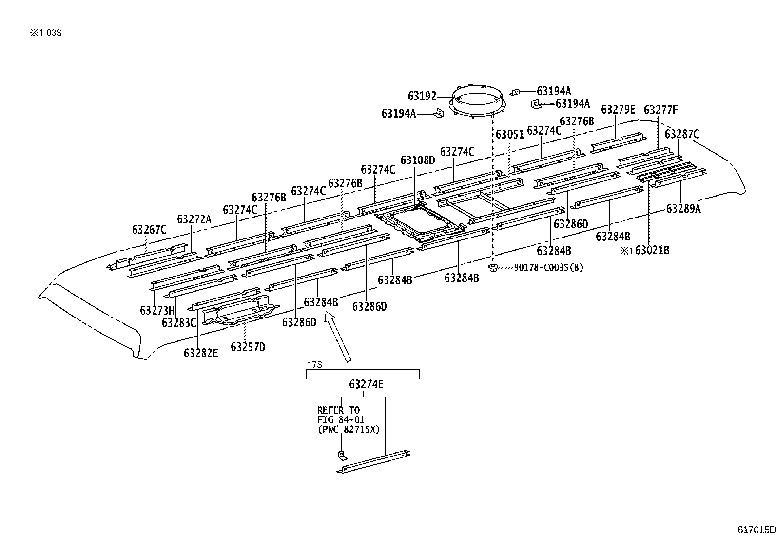 63111-0S040 PANEL, ROOF, NO.1 product image