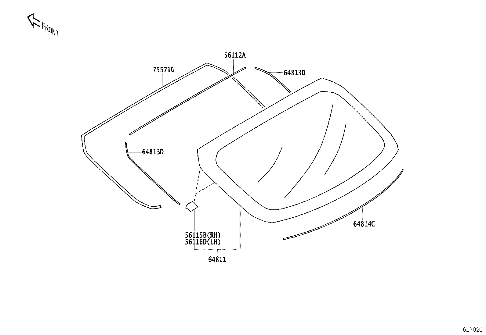 SU003-08899 BRACKET, ROOF SIDE, INNER product image