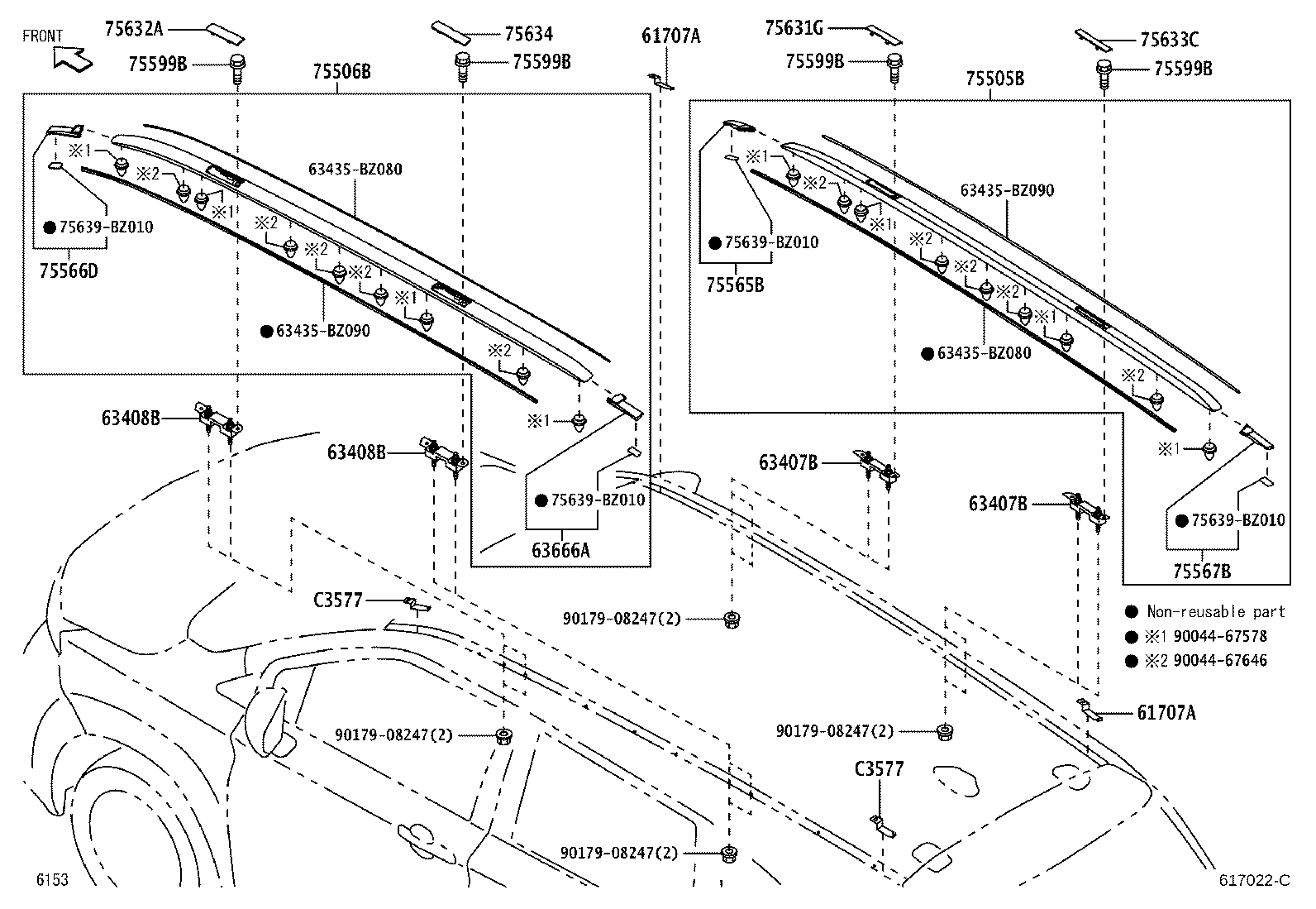 Toyota 63111-BZ330 PANEL, ROOF