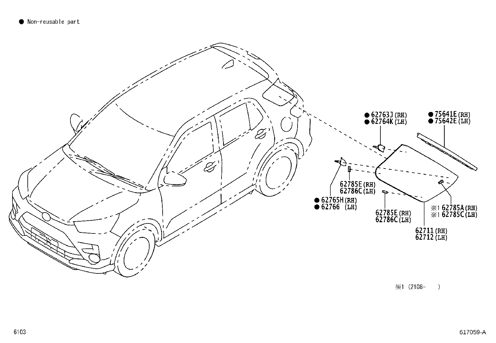 Toyota 62711-BZ340 GLASS, QUARTER WINDOW, RH