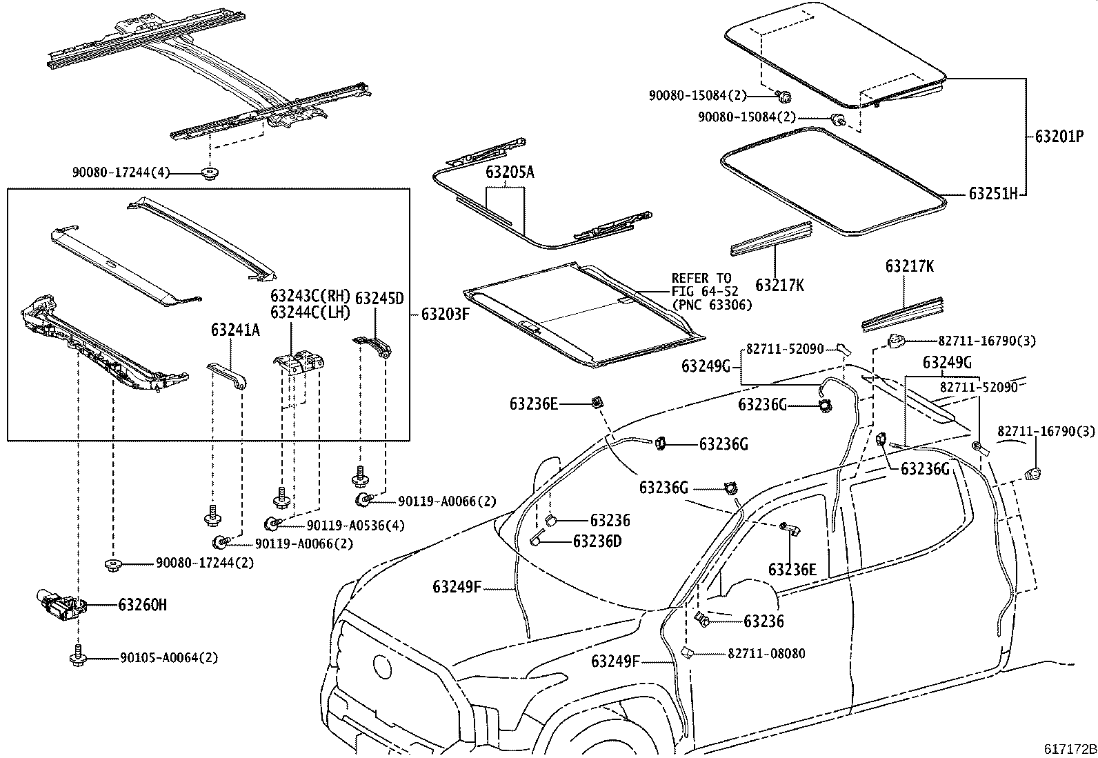 Toyota 62403-0C080 Genuine Toyota Part