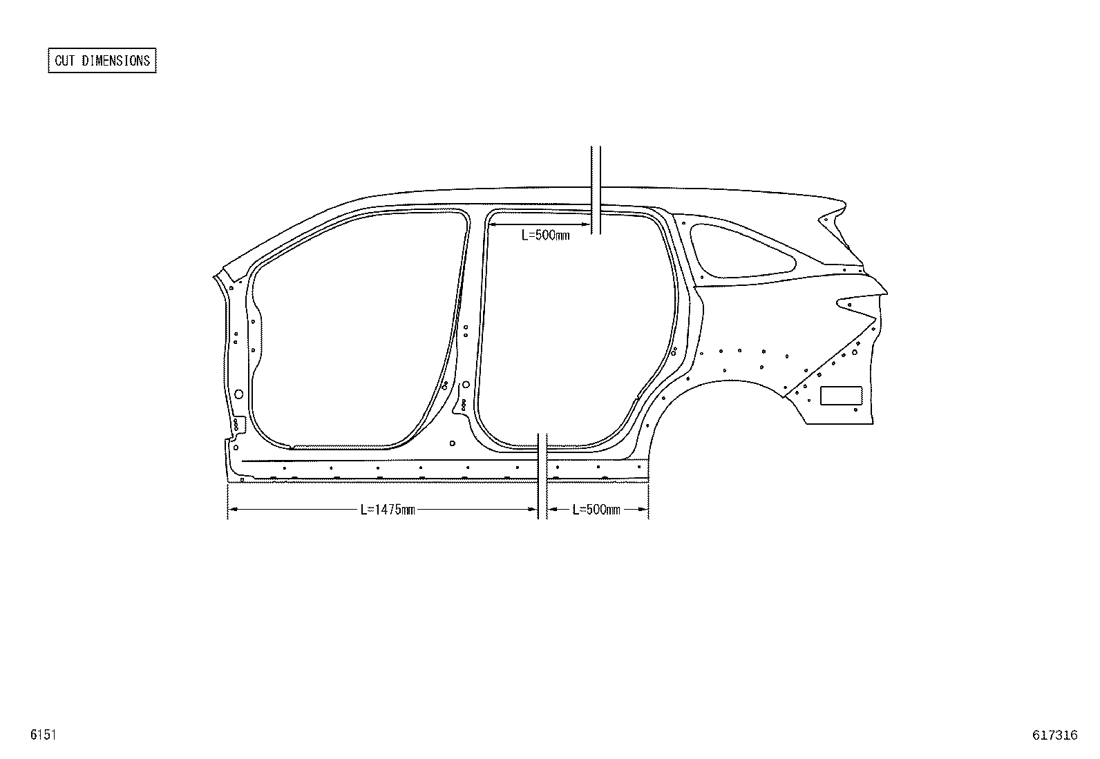 61611-BZ520 PANEL, QUARTER, RH product image