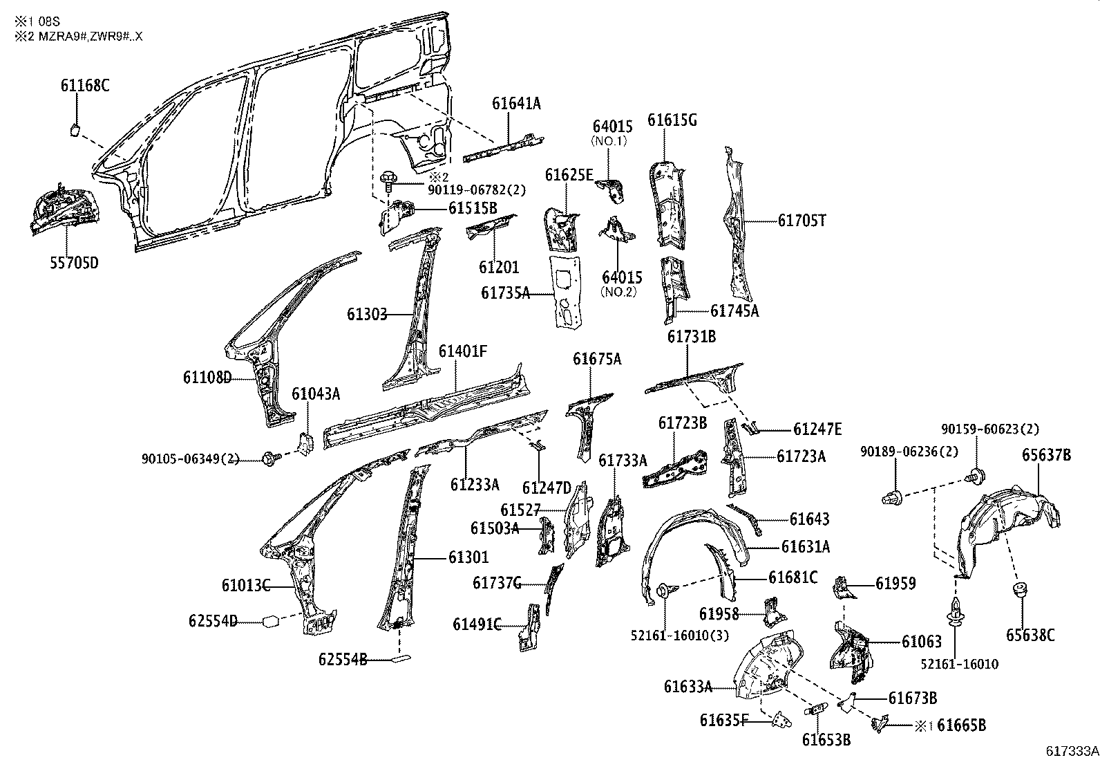 61602-V1020 PANEL, QUARTER, LH product image