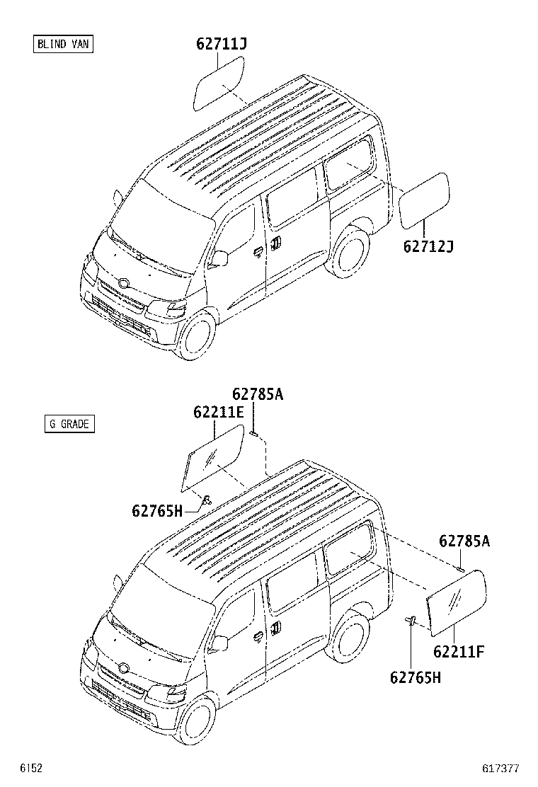 62785-BZ070 SPACER, QUARTER WINDOW GLASS product image