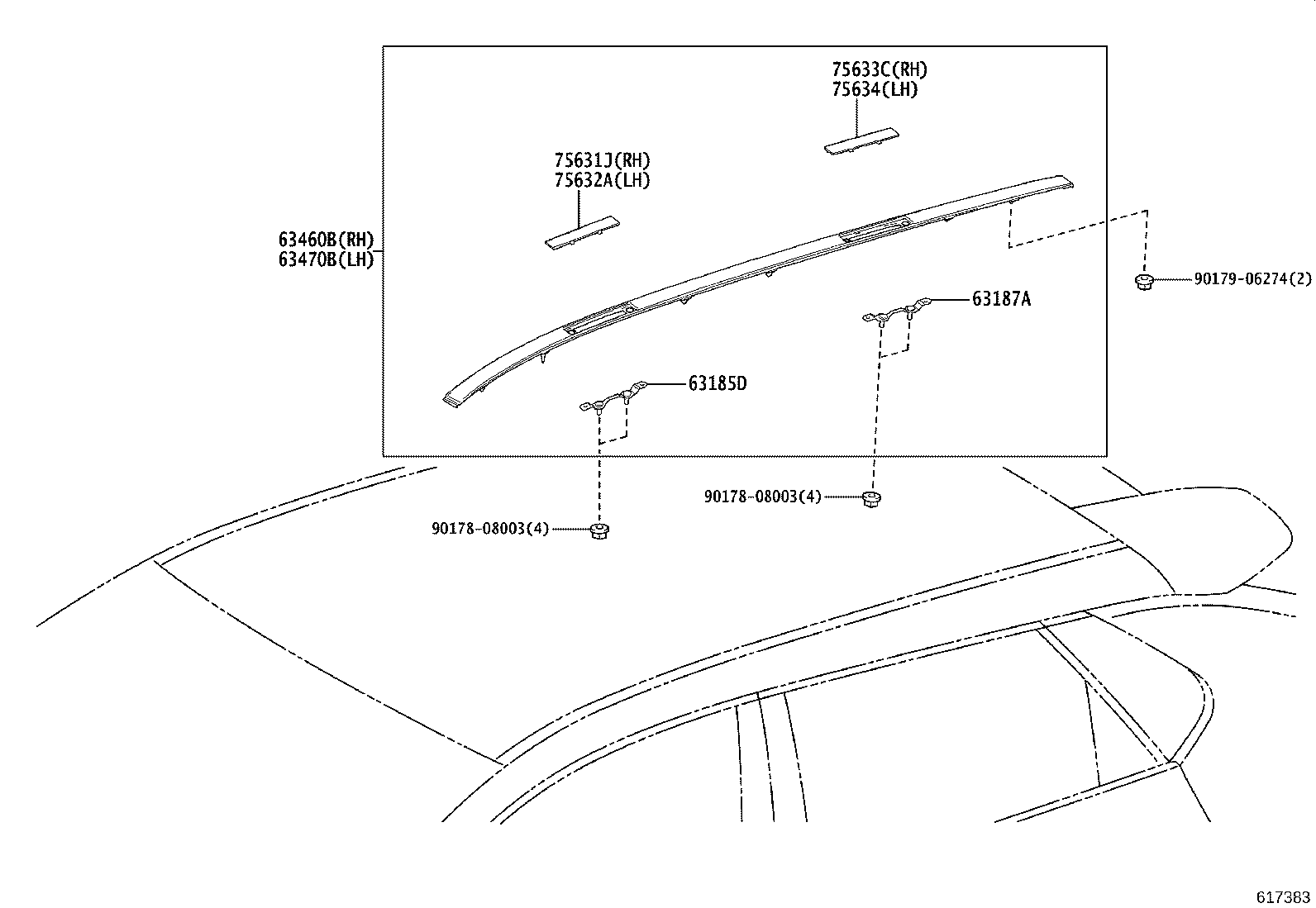 63111-42301 PANEL, ROOF product image