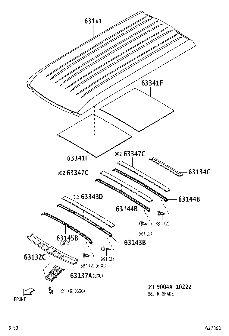 63111-BZ130 PANEL, ROOF product image