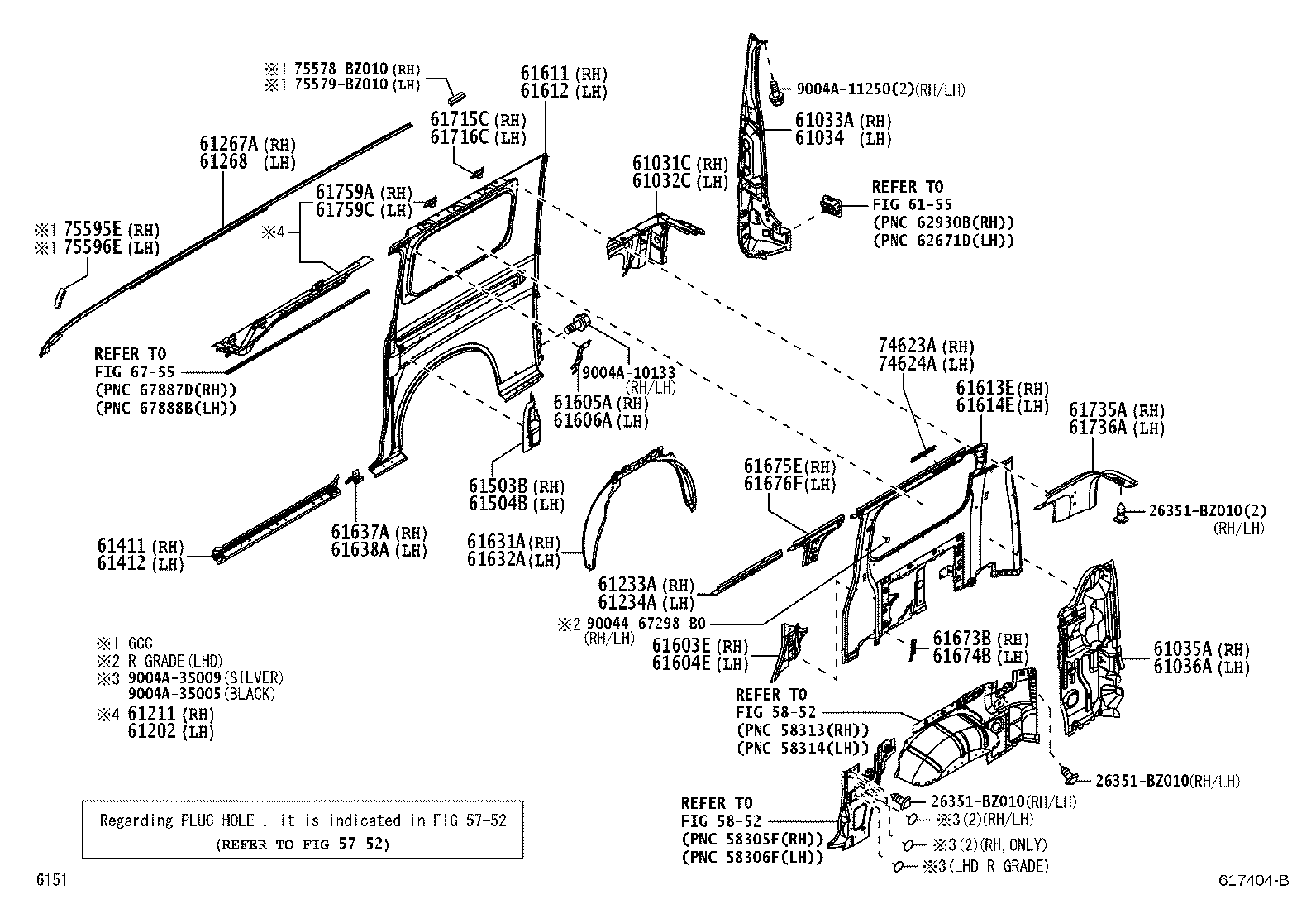 61007-BZ150 PILLAR SUB-ASSY, NO.1 RH product image