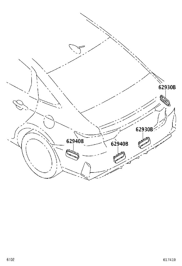 62930-BZ170 DUCT ASSY, QUARTER VENT, RH product image