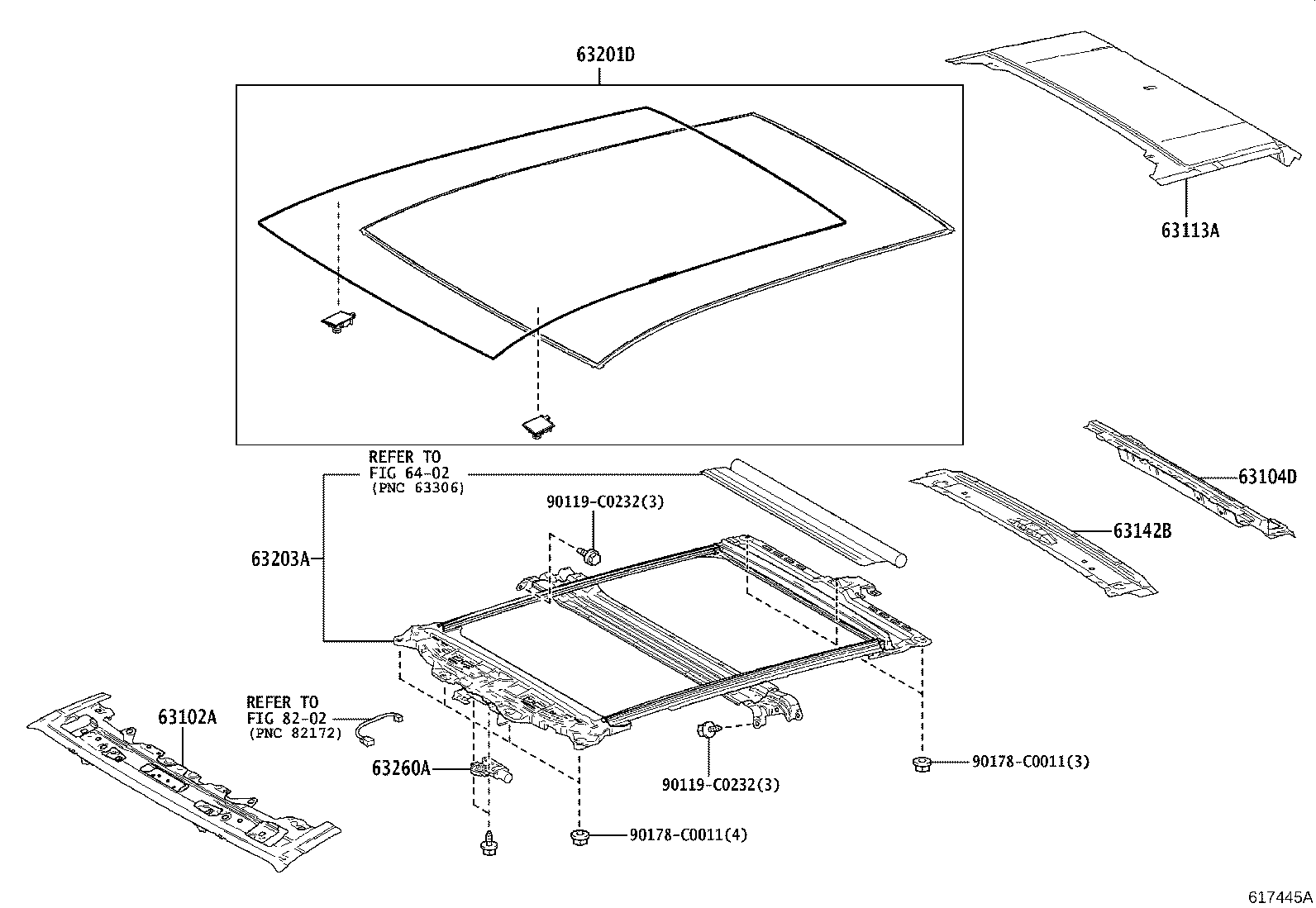 63149-0R110 REINFORCEMENT, ROOF PANEL, NO.8 product image