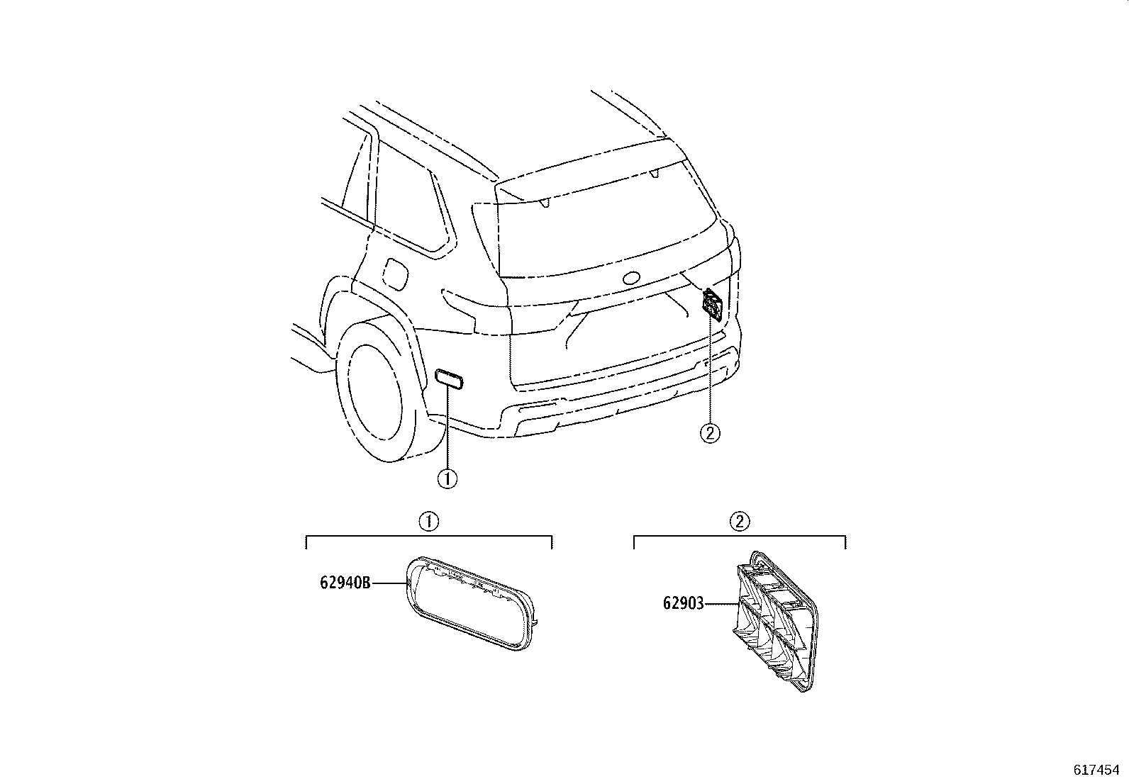 62905-0C030 LOUVER, QUATER VENTILATION, RH product image