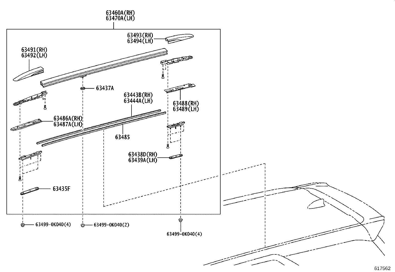 63132-KK021 PANEL, WINDSHIELD HEADER, INNER product image