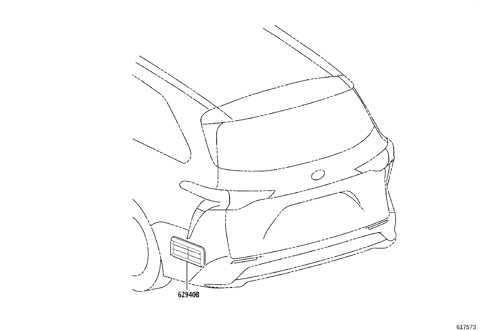 62904-08040 DUCT ASSY, QUARTER VENT, LH product image