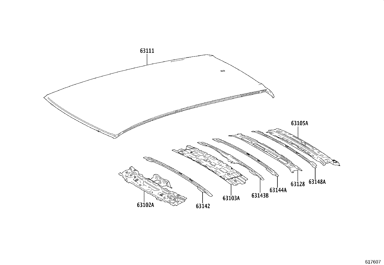 63105-12340 FRAME SUB-ASSY, BACK DOOR OPENING product image