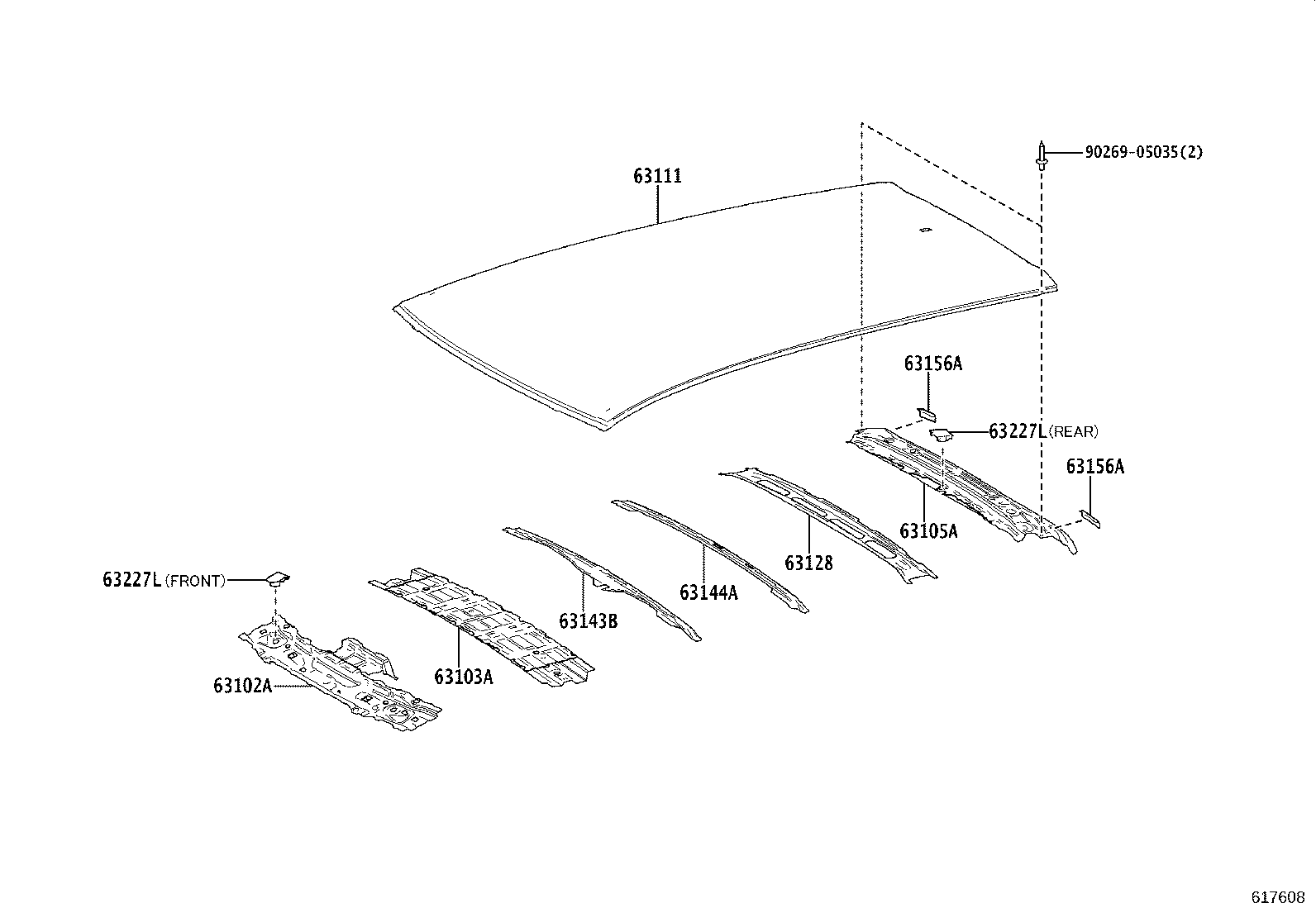 63105-12340 FRAME SUB-ASSY, BACK DOOR OPENING product image