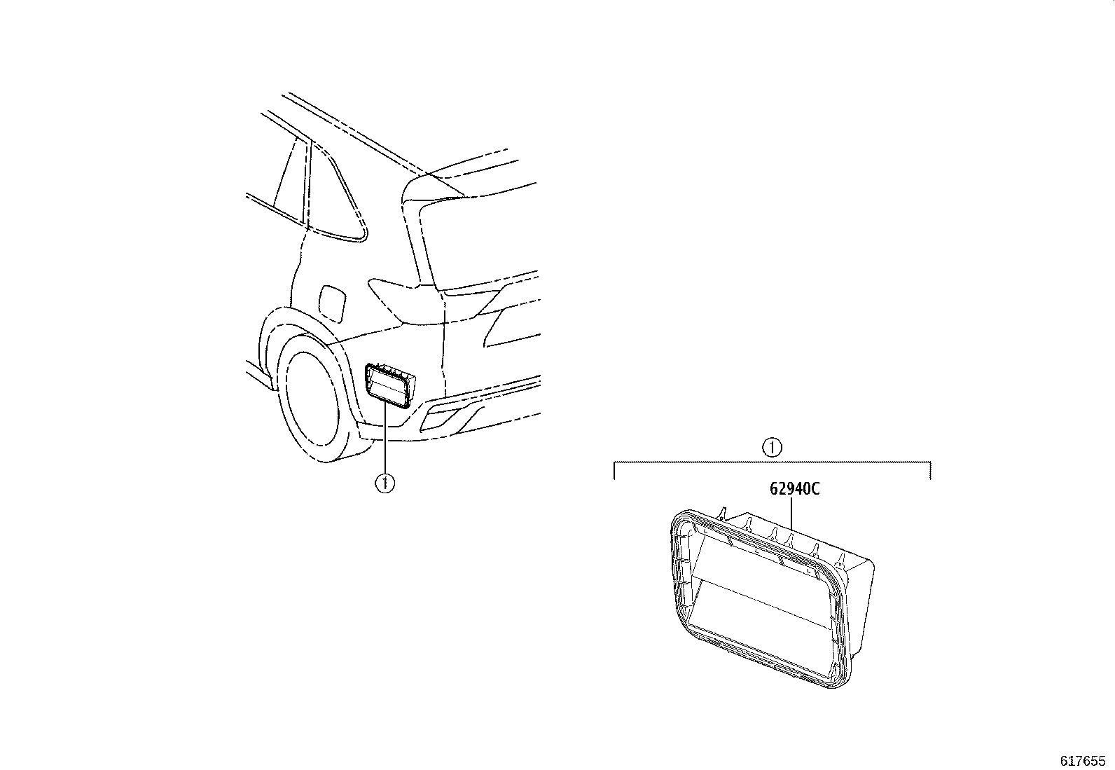 62930-VT010 DUCT ASSY, QUARTER VENT product image